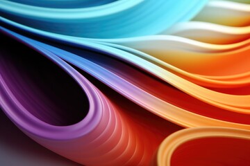 Obraz premium A vibrant, flowing abstract design featuring smooth curves and gradients of color.