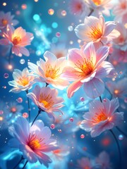Fototapeta premium Dreamy Flower Background: A Journey to Serenity