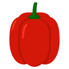 red bell pepper illustration