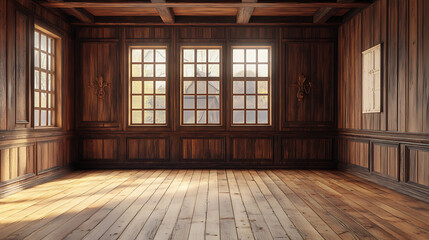 Vintage Wooden Room Interior Design