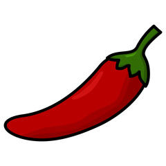 red hot chili pepper illustration