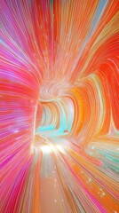 Obraz premium A colorful tunnel with a rainbow of colors