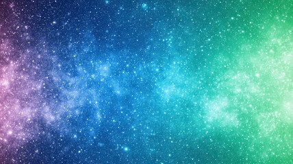 A vibrant cosmic scene depicting a starry sky with colorful nebulae.