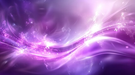 Fototapeta premium Abstract purple and pink waves with sparkling effects, creating a dreamy atmosphere.