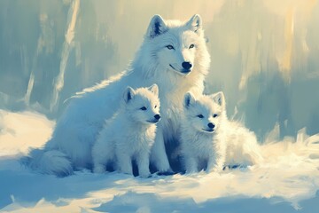 Obraz premium region wolf canis lupus