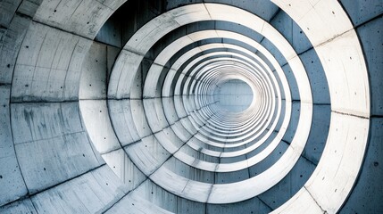 A series of concentric circular patterns on a modern architectural building, creating a geometric design