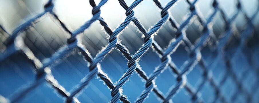 Close-up of a tennis net, providing space for additional text or graphics