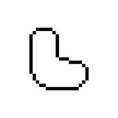 sock outline icon pixel art