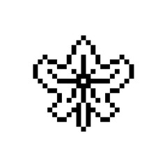 Fototapeta premium maple leaf pixel art for your needs