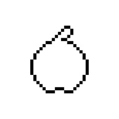 apple outline simple pixel art