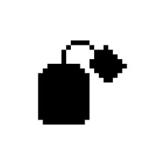 Obraz premium tea bag pixel art for your needs 