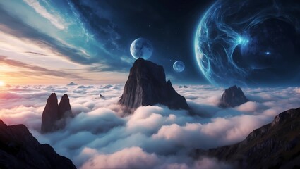 Fototapeta premium 4k illustration immersive wallpaper background