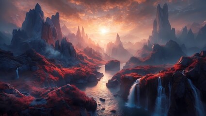 Fototapeta premium 4k illustration immersive wallpaper background