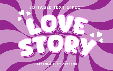Editable Love Story Valentine Text Effect