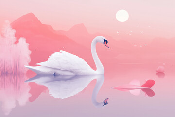 Dreamy and Elegant White Swan Concept