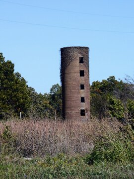 old brick silo