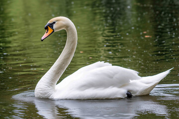 Naklejka premium Dreamy and Elegant White Swan Concept