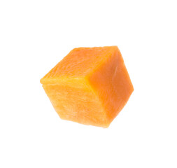 Piece of fresh ripe carrot isolated on white