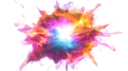 Glow-in-the-dark plasma flames transparent background