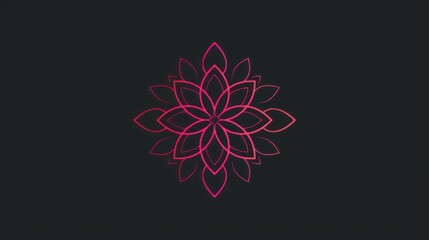 Pink Mandala on Dark Background