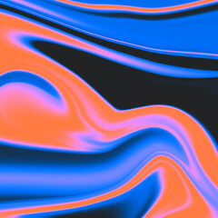 Vivid blue, orange, and pink hues blend seamlessly in this abstract design, creating a dynamic and fluid visual experience.