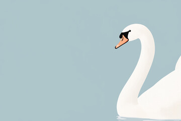 Fototapeta premium Dreamy and Elegant White Swan Concept