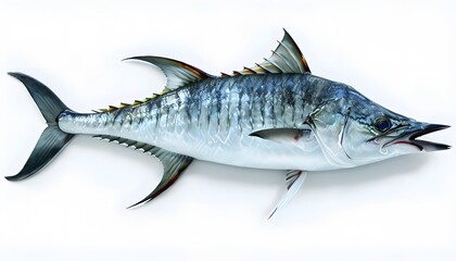 Naklejka premium Amberjack Fish on White Background
