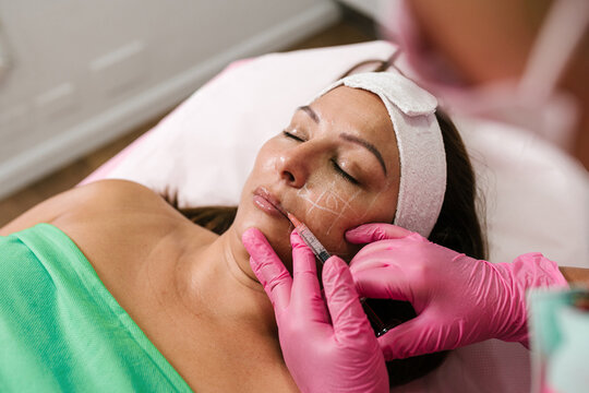 Aesthetic Injection Treatment for Patient