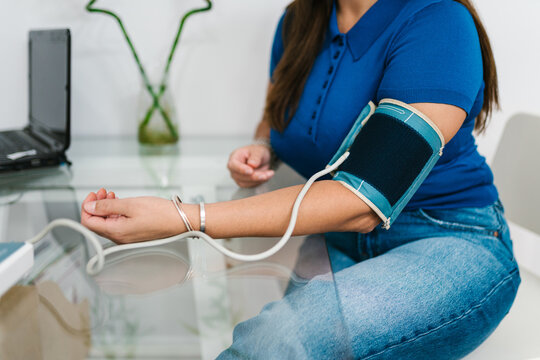 Close-Up of Blood Pressure Monitoring
