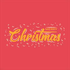 merry christmas typography element vector design