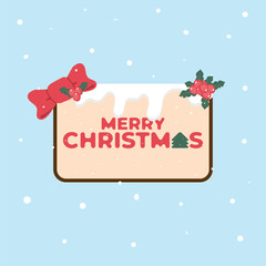 merry christmas typography element vector design
