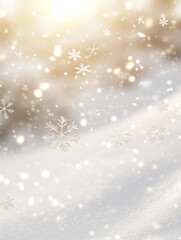 A close-up view of delicate snowflakes on a bright background, perfect for winter or holiday themed designs