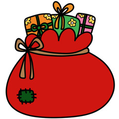 UntitleSanta gift bag with cute drawingsd Artwork