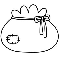 Untitled ALine drawing of Santa and Christmas decorationsrtwork