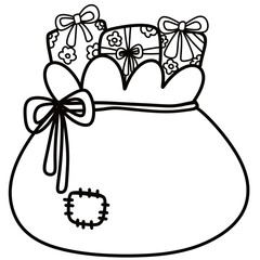 ULine drawing of Santa and Christmas decorationsntitled Artwork