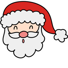UntitledCartoon Santa wearing a super cute red hat Artwork