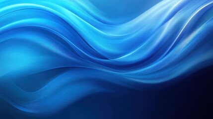 Fototapeta premium Abstract Blue Wave Background: Serene Digital Art