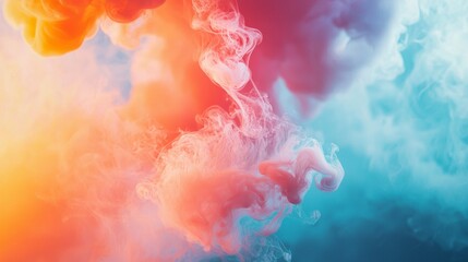 Abstract colorful smoke swirls blending seamlessly