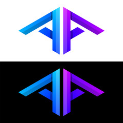 letter a colorful logo design