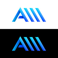 letter a colorful logo design