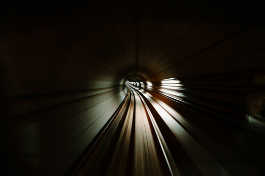 Speeding Through the Tunnel in Motion Blur
