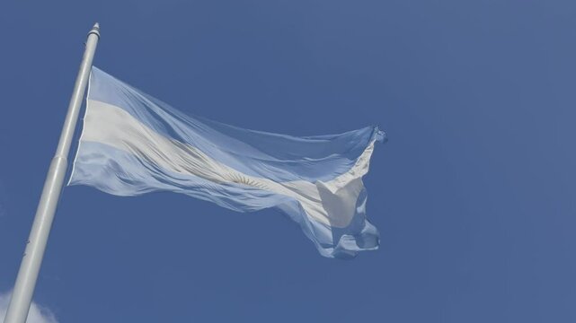 the argentinian flag in Buenos Aires, Argentina