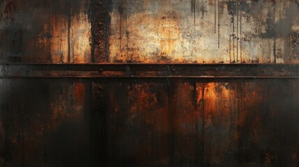 Rustic metal texture, dark brown, orange rust.