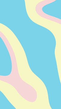 Vertical pastel pink, yellow, and blue wavy abstract shapes. Suitable for backgrounds, web design, social media graphics, and artistic projects.