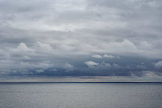 Container ship off the coast of Cornwall