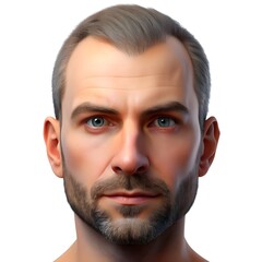 Fototapeta premium 3d man character head