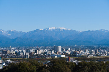 2024.22呉羽山から富山市街地と薬師岳北アルプス立山連峰