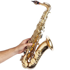 saxophone isolated on white background