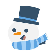 Cute snowman cartoon  illustration