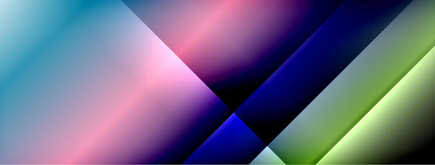 Obraz premium Dynamic shadow lines with gradient colors geometric background